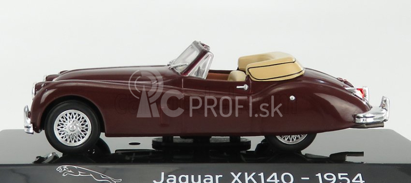 Edícia Jaguar Xk140 Cabriolet 1954 - Con Vetrina - S vitrínou 1:43 Bordeaux