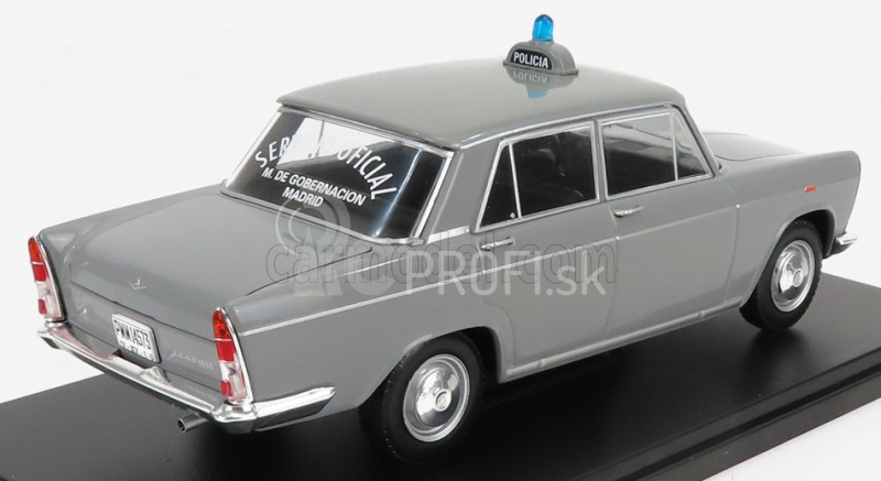 Edícia Seat fiat 1500 Servicio Oficial Madrid Policia Armada Police 1965 - Con Vetrina - S vitrínou 1:24 Grey