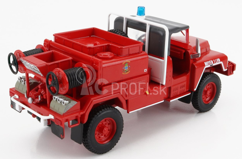 Edicola Acmat Tpk 4x4 Tanker Truck 1985 - Hasičské auto - Vigili Del Fuoco - Feuerwehr 1:43 Červená biela sivá