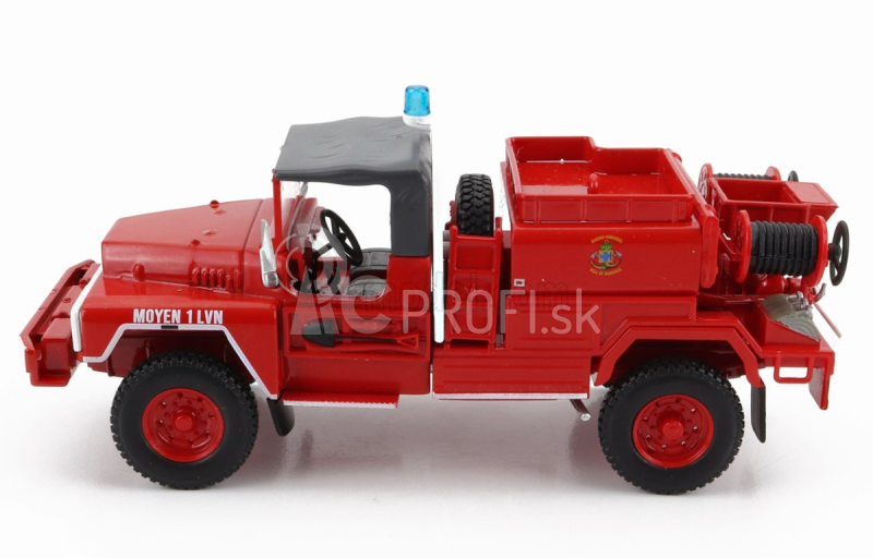 Edicola Acmat Tpk 4x4 Tanker Truck 1985 - Hasičské auto - Vigili Del Fuoco - Feuerwehr 1:43 Červená biela sivá