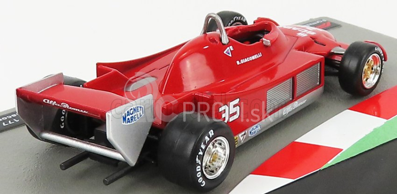 Edicola Alfa romeo F1 177 N 35 Sezóna 1979 Bruno Giacomelli 1:43 Červená biela