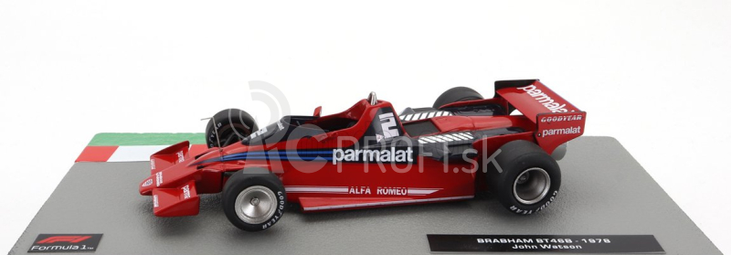 Edicola Alfa romeo F1 Brabham Bt46b Parmalat N 2 Sezóna 1978 John Watson 1:43 Červená modrá