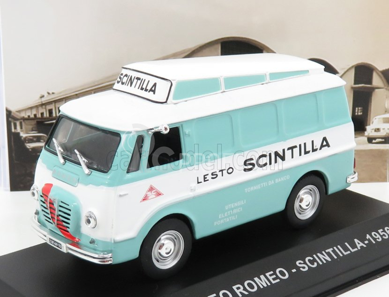 Edicola Alfa romeo Romeo Van Scintilla 1956 1:43 svetlozelená biela