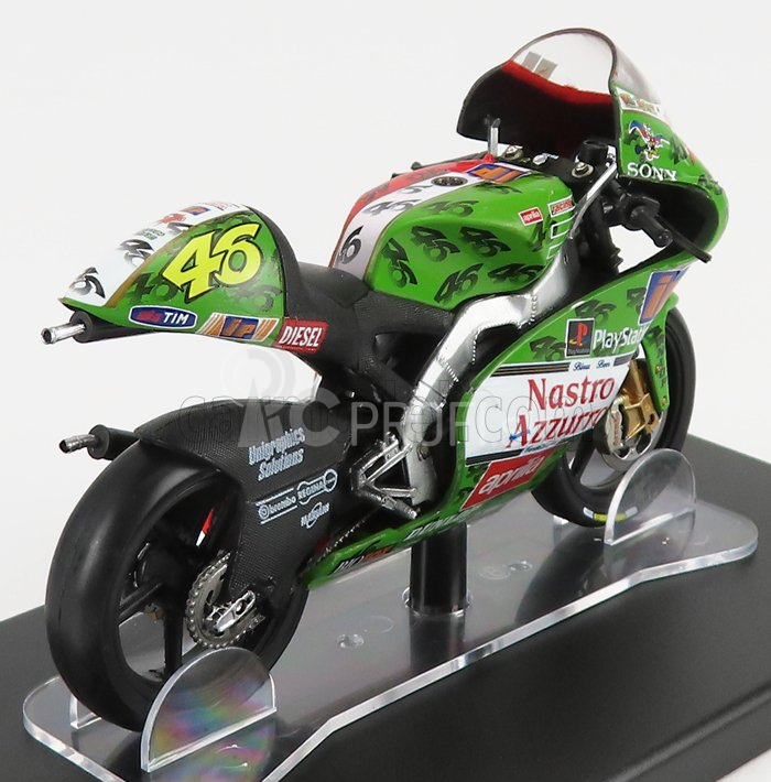 Edicola Aprilia Rsw 250cc N 46 Majster sveta Sezóna 1999 Valentino Rossi 1:18 Červená Biela Čierna