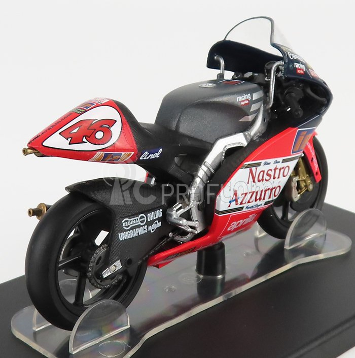 Edicola Aprilia Rsw 250cc N 46 Sezóna 1998 Valentino Rossi 1:18 Červená Biela Čierna