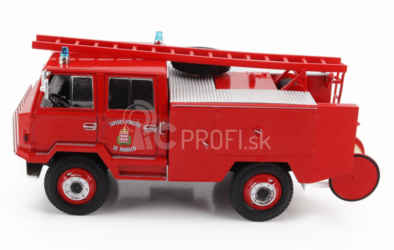 Edicola Berliet Ff 4x4 Cisterna 1971 - Hasičské auto - Vigili Del Fuoco - Feuerwehr 1:43 Červená biela strieborná