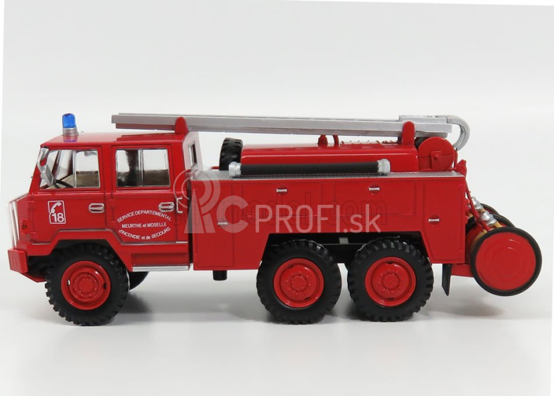 Edicola Berliet Ff 6x6 Fpt Hr Tanker Truck Požiarne vozidlo Vigili Del Fuoco Service Departemental Secours 1971 1:43 Červená