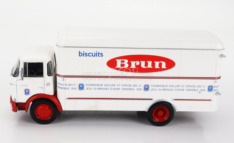 Edicola Berliet Gak Truck Biscuit Brun 2-assi 1959 1:43 Bielo-červená