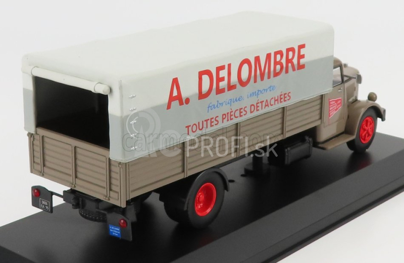 Edicola Berliet Gdr 7w Truck Telonato Livraisons A.delombre 1954 1:43 Brown Grey