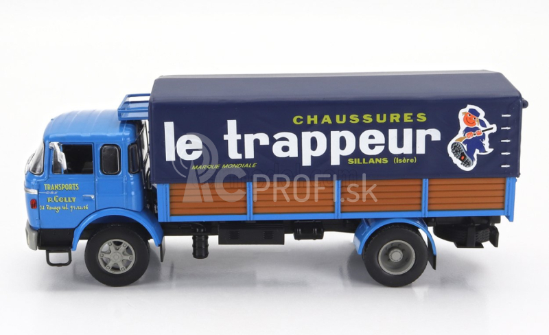 Edicola Berliet Grk10 Truck Telonato Le Trappeur 2-assi 1962 1:43 2 Tones Blue