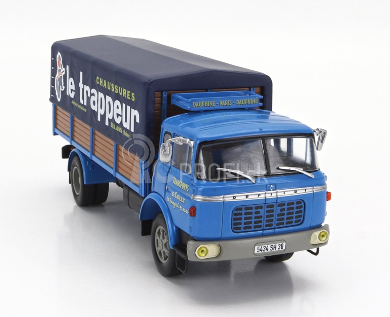 Edicola Berliet Grk10 Truck Telonato Le Trappeur 2-assi 1962 1:43 2 Tones Blue