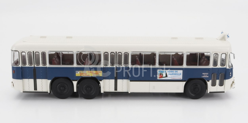 Edicola Berliet Pbr10 Bus Foire De Marseille 3-assi 1958 1:43 biela modrá