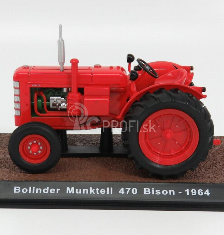 Edicola Bolinder-munktell 470 Bison Tractor 1964 1:32 Červená