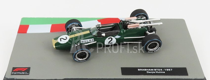 Edicola Brabham F1 Bt24 N 2 Dennis Hulme Sezóna 1967 Majster sveta 1:43 Zelené zlato