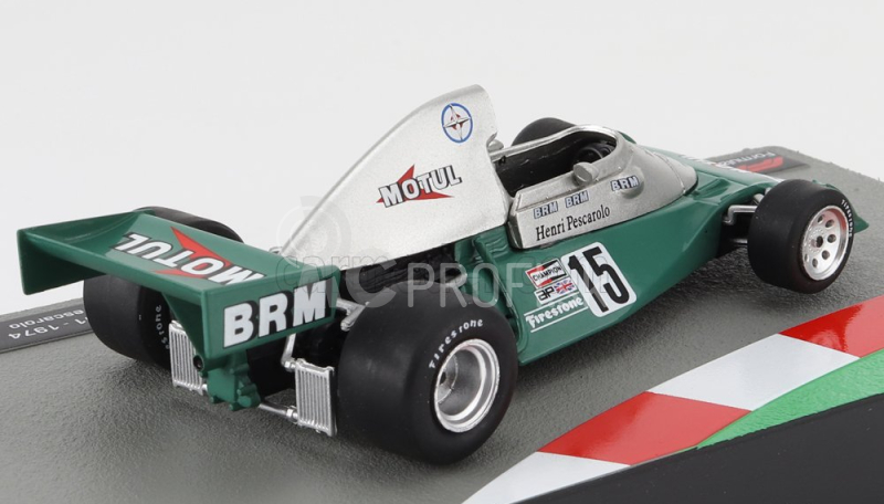 Edicola BRM F1 P201 N 15 Sezóna 1974 Henri Pescarolo 1:43 Zelená Strieborná