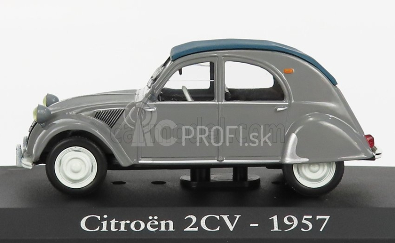 Edicola Citroen 2cv Cabriolet Closed 1957 - Con Vetrina - S vitrínou 1:43 Grey