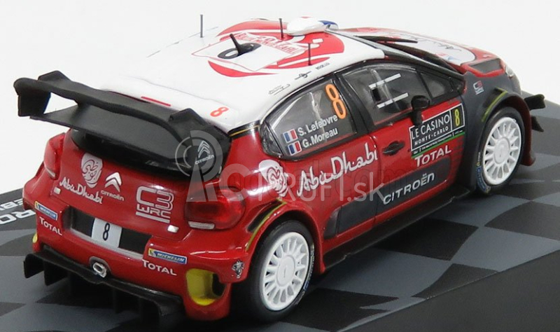 Edicola Citroen C3 Wrc Team Total Abu Dhabi N 8 Rally Montecarlo 2017 S.lefebvre - G.moreau 1:43 Červená sivá