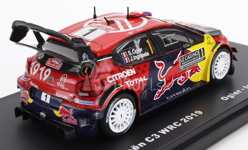 Edicola Citroen C3 Wrc Team Total Wrt N 1 Winner Rally Montecarlo 2019 S.ogier - J.ingrassia 1:43 Červená Modrá Žltá