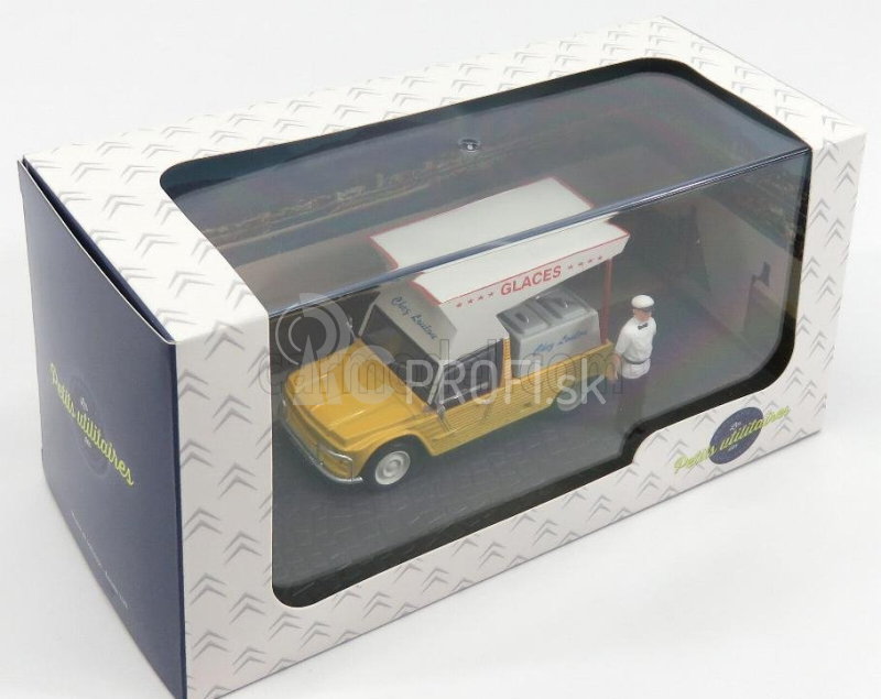 Edicola Citroen Mehari Marhand De Glaces - Gelataio - Zmrzlinárska dodávka 1:43 žltá biela