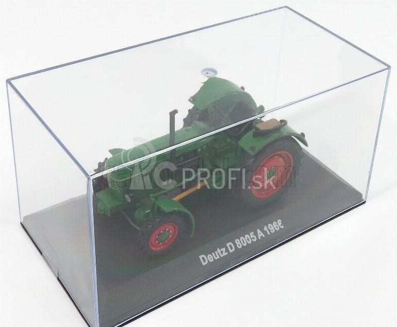 Edicola Deutz D8005a Tractor 1966 - Con Vetrina - S vitrínou 1:43 Zelená červená