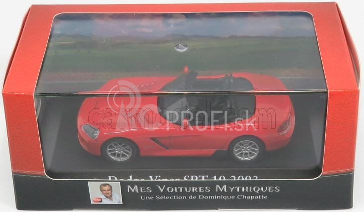 Edicola Dodge Viper Srt-10 Spider 2003 1:43 červená