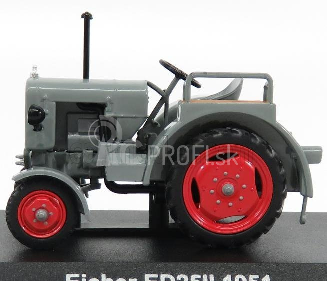 Edicola Eicher Ed25ii Tractor 1951 - Con Vetrina - S vitrínou 1:43 sivočervená