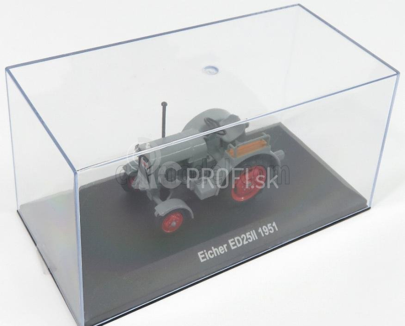 Edicola Eicher Ed25ii Tractor 1951 - Con Vetrina - S vitrínou 1:43 sivočervená