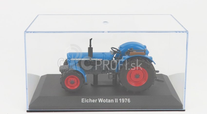 Edicola Eicher Wotan Ii Tractor 1976 - Con Vetrina - S vitrínou 1:43 Modrá červená