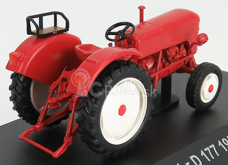 Edicola Fahr D177 Tractor 1958 - poškodenie Blister Box 1:43 červená