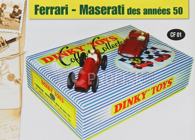 Edicola Ferrari 500 F2 N 2 + Maserati 2000 Sport Spider - Coffret Box 1:43 červená