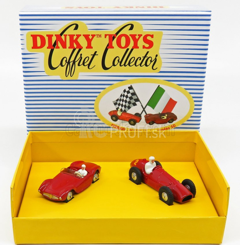 Edicola Ferrari 500 F2 N 2 + Maserati 2000 Sport Spider - Coffret Box 1:43 červená