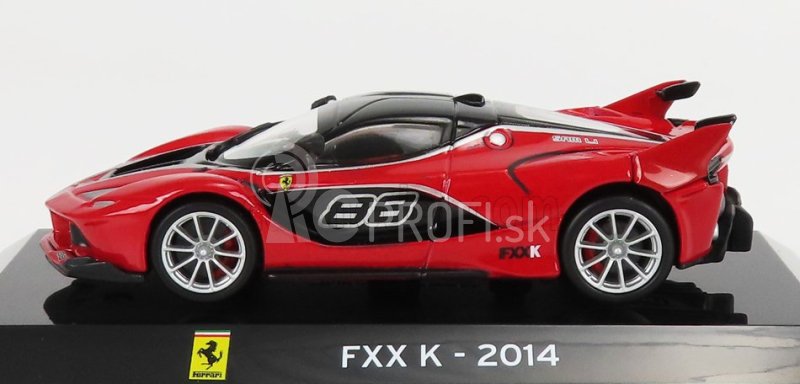 Edicola Ferrari Fxx-k N 88 2014 - Con Vetrina - S vitrínou 1:43 červená čierna