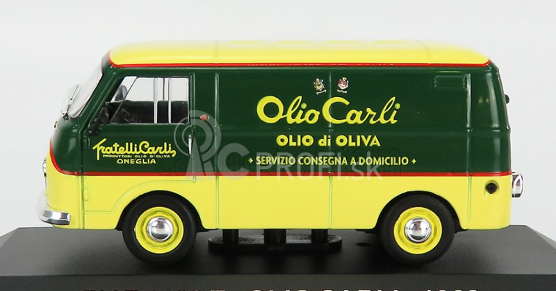 Edicola Fiat 1100t Van Olio Carli 1968 1:43 Zelenožltá