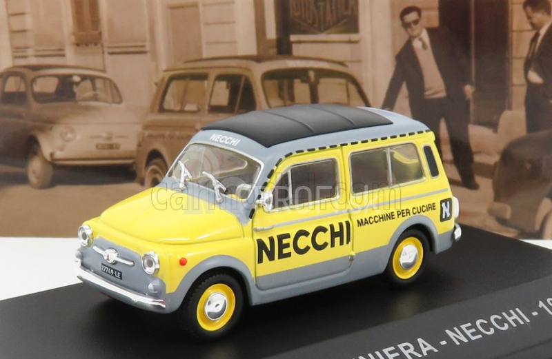 Edicola Fiat 500 Giardiniera - Necchi 1960 1:43 žlto-sivá