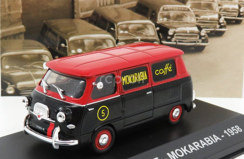 Edicola Fiat 600 Coriasco (multipla) Mokarabia Caffe' 1958 1:43 Čierna červená