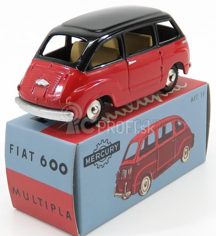 Edicola Fiat 600 Multipla I Series 1956 1:48 červená čierna