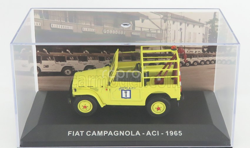 Edicola Fiat Campagnola Aci 1965 - Carro Attrezzi - Wrecker Road Service 1:43 Žltá