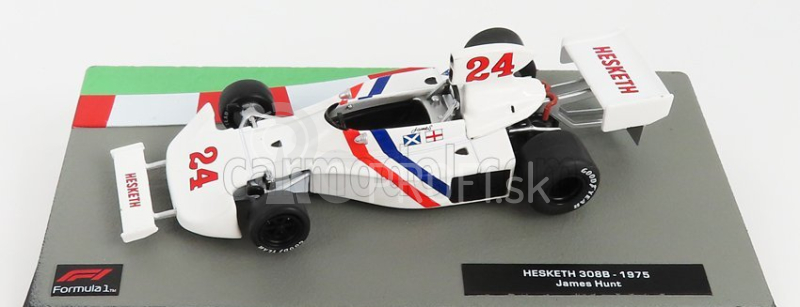 Edicola Hesketh F1 308b N 24 Sezóna 1975 James Hunt 1:43 Biela