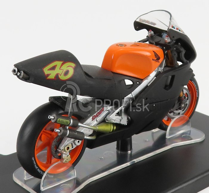 Edicola Honda Nsr500 N 46 Test Bike Jerez 1999 Valentino Rossi 1:18 Black Orange