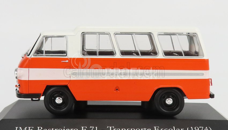 Edicola IME Rastrojero F71 Scuolabus Transporte Escolar 1974 1:43 Biela oranžová