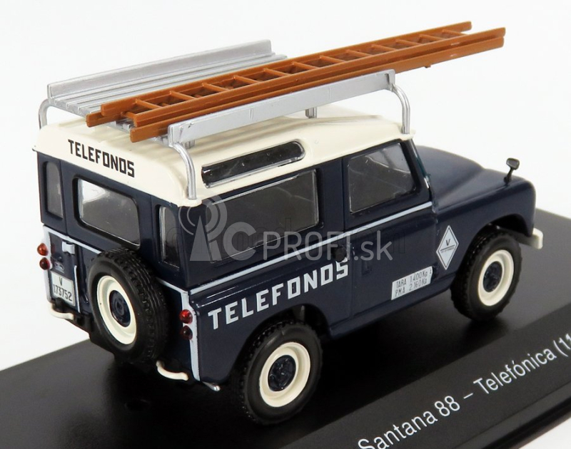 Edicola Land rover Santana 88 Telefonica 1989 1:43 Blue Cream