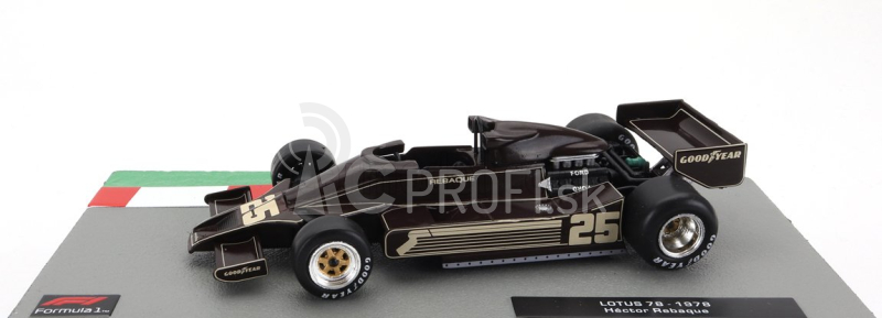 Edicola Lotus F1 78 N 25 Sezóna 1978 Hector Rebaque 1:43 Tmavohnedá zlatá