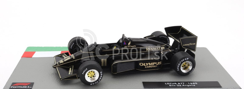 Edicola Lotus F1 97t Renault Turbo Team Lotus N 11 Sezóna 1985 Elio De Angelis 1:43 Čierne zlato