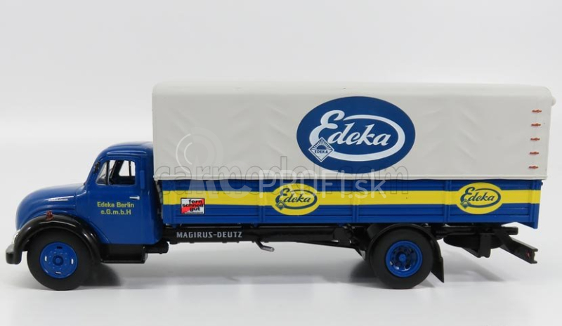 Edicola Magirus Deutz S6500 Truck Edeka Telonato 1956 - bez karty Box 1:43 Modrá Žltá Šedá