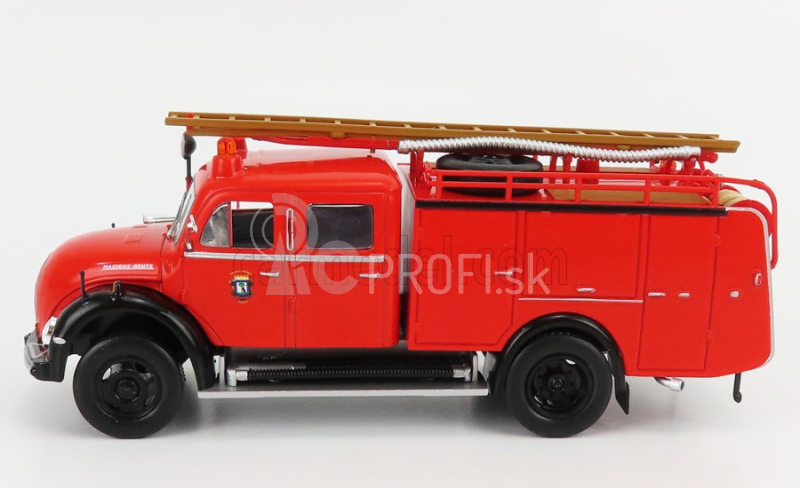 Edicola Magirus Deutz Tlf-16 Mercur 125a Hasičské auto Nemecko 1961 1:43 Červená čierna