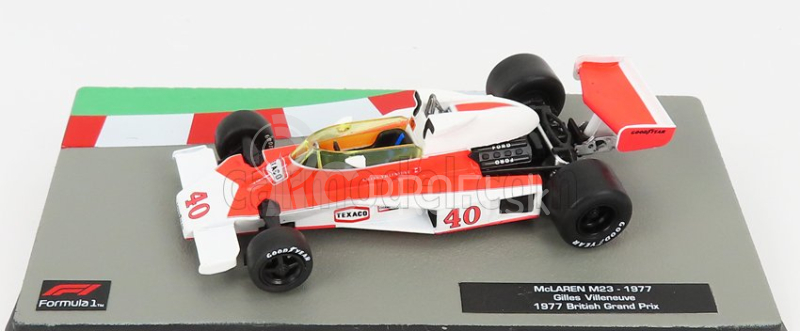 Edicola Mclaren F1 M23 N 40 British Gp 1977 Gilles Villeneuve 1:43 Oranžová biela