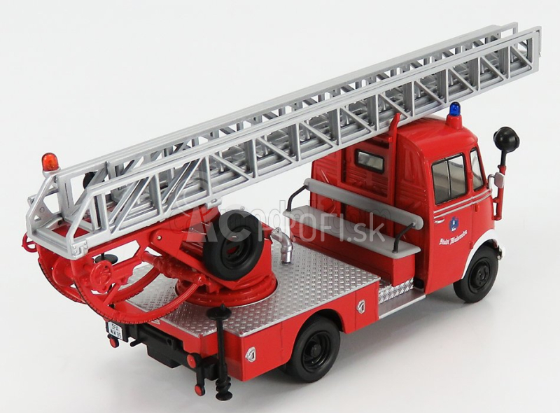 Edicola Mercedes benz Lp319 Truck Scala Ladder Truck Nemecko 1962 1:43 červená biela