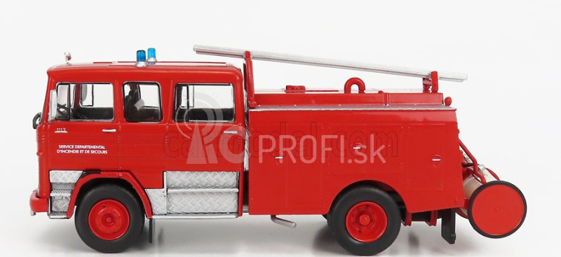 Edicola Mercedes benz Lp911 1113 Tanker Truck Service Departemental D'incendie Et De Secours Sapeurs Pompiers 1975 1:43 Red