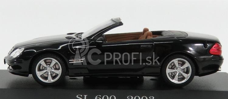 Edicola Mercedes Benz Sl-class 600sl R230 2003 1:43 čierna