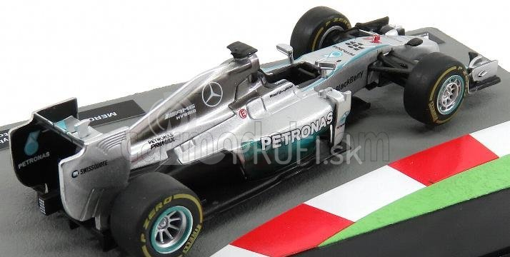 Edicola Mercedes gp F1 W05 Hybrid Amg Petronas N 44 Lewis Hamilton Sezóna 2014 Majster sveta 1:43 Strieborná zelená